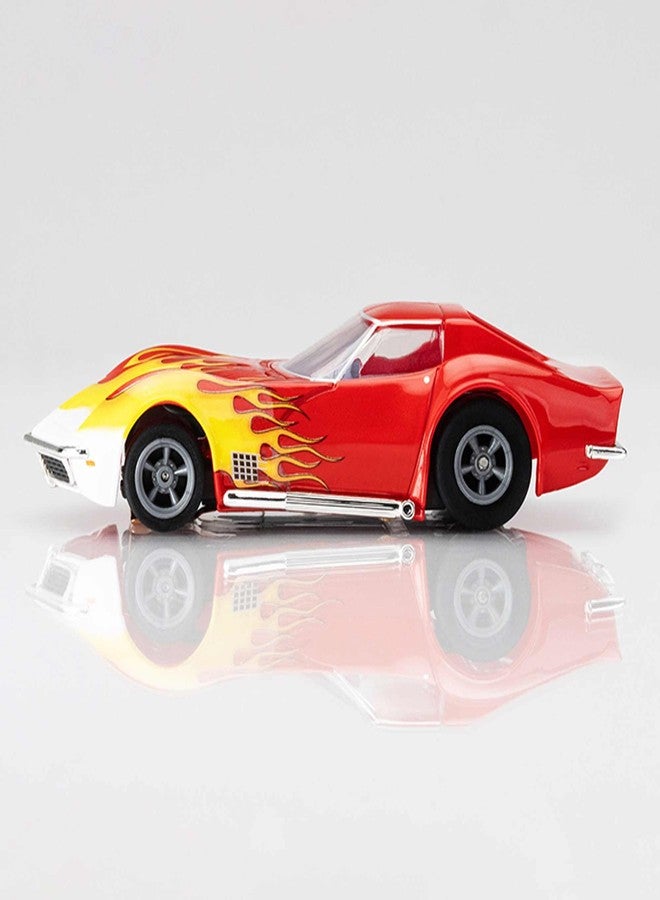 AFX 1970 Corvette Red/Yellow Wildfire HO Scale Slot Car - Image 2